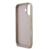 Husă spate Guess PU 4G cu dungi pentru iPhone 17, roz