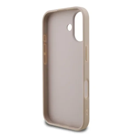 Husă spate Guess PU 4G cu dungi pentru iPhone 17, roz