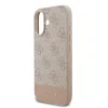 Husă spate Guess PU 4G cu dungi pentru iPhone 17, roz
