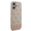 Husă spate Guess PU 4G cu dungi pentru iPhone 17, roz