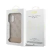 Husă spate Guess PU 4G cu dungi pentru iPhone 17, roz