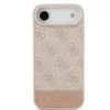 Husă spate Guess PU 4G cu dungi pentru iPhone Air, roz