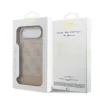 Husă spate Guess PU 4G cu dungi pentru iPhone Air, roz
