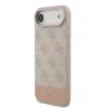 Husă spate Guess PU 4G cu dungi pentru iPhone Air, roz