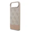 Husă spate Guess PU 4G cu dungi pentru iPhone Air, roz