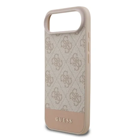 Husă spate Guess PU 4G cu dungi pentru iPhone Air, roz