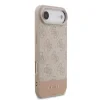 Husă spate Guess PU 4G cu dungi pentru iPhone Air, roz
