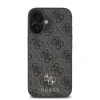 Husă spate Guess PU 4G cu logo metalic mic MagSafe pentru iPhone 16 Plus, maro