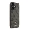 Husă spate Guess PU 4G cu logo metalic mic MagSafe pentru iPhone 16 Plus, maro
