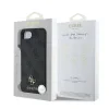 Husă spate Guess PU 4G cu logo metalic mic MagSafe pentru iPhone 16e/17e, gri