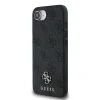 Husă spate Guess PU 4G cu logo metalic mic MagSafe pentru iPhone 16e/17e, gri