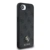 Husă spate Guess PU 4G cu logo metalic mic MagSafe pentru iPhone 16e/17e, gri