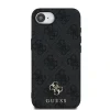 Husă spate Guess PU 4G cu logo metalic mic MagSafe pentru iPhone 16e/17e, gri