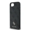 Husă spate Guess PU 4G cu logo metalic mic MagSafe pentru iPhone 16e/17e, gri