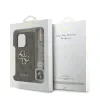 Husă spate Guess PU 4G cu logo metalic pentru iPhone 15 Pro Max, maro