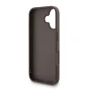 Husă spate Guess PU 4G cu logo metalic pentru iPhone 16, maro