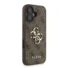 Husă spate Guess PU 4G cu logo metalic pentru iPhone 16, maro