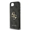 Husă spate Guess PU 4G cu logo metalic pentru iPhone 16e/17e, gri