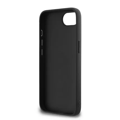 Husă spate Guess PU 4G cu logo metalic pentru iPhone 16e/17e, gri
