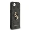 Husă spate Guess PU 4G cu logo metalic pentru iPhone 16e/17e, gri