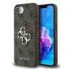 Husă spate Guess PU 4G cu logo metalic pentru iPhone 16e/17e, maro