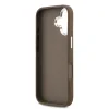 Husa spate Guess PU 4G cu logo metalic pentru iPhone 17, argintiu-maro