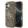 Husa spate Guess PU 4G cu logo metalic pentru iPhone 17, argintiu-maro