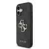 Husă spate Guess PU 4G cu logo metalic pentru iPhone 17, gri