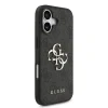 Husă spate Guess PU 4G cu logo metalic pentru iPhone 17, gri