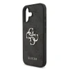 Husă spate Guess PU 4G cu logo metalic pentru iPhone 17, gri