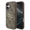 Husă spate Guess PU 4G cu logo metalic pentru iPhone 17, maro