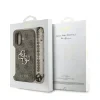 Husă spate Guess PU 4G cu logo metalic pentru iPhone 17, maro