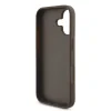 Husă spate Guess PU 4G cu logo metalic pentru iPhone 17, maro