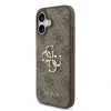 Husă spate Guess PU 4G cu logo metalic pentru iPhone 17, maro