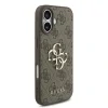 Husă spate Guess PU 4G cu logo metalic pentru iPhone 17, maro