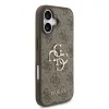 Husă spate Guess PU 4G cu logo metalic pentru iPhone 17, maro