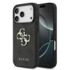 Husă spate Guess PU 4G cu logo metalic pentru iPhone 17 Pro, gri