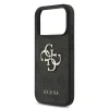 Husă spate Guess PU 4G cu logo metalic pentru iPhone 17 Pro, gri