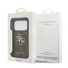 Husă spate Guess PU 4G cu logo metalic pentru iPhone 17 Pro, maro