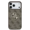 Husă spate Guess PU 4G cu logo metalic pentru iPhone 17 Pro Max, maro