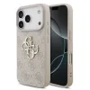 Husă spate Guess PU 4G cu logo metalic pentru iPhone 17 Pro, roz