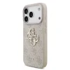 Husă spate Guess PU 4G cu logo metalic pentru iPhone 17 Pro, roz