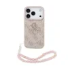 Husă spate Guess PU 4G cu logo metalic pentru iPhone 17 Pro, roz