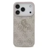 Husă spate Guess PU 4G cu logo metalic pentru iPhone 17 Pro, roz