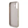 Husă spate Guess PU 4G cu logo metalic pentru iPhone 17, roz