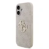 Husă spate Guess PU 4G cu logo metalic pentru iPhone 17, roz