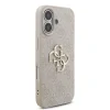 Husă spate Guess PU 4G cu logo metalic pentru iPhone 17, roz