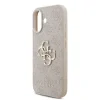 Husă spate Guess PU 4G cu logo metalic pentru iPhone 17, roz