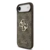 Husa spate Guess PU 4G cu logo metalic pentru iPhone Air, maro