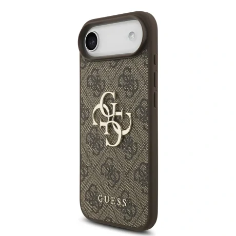 Husa spate Guess PU 4G cu logo metalic pentru iPhone Air, maro